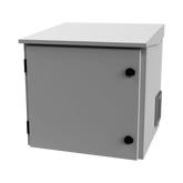 Gabinete de Exterior con Rack de 19" de 9UR con Ventiladores y Termostato, Se envía el Gabinete armado, (Montaje a poste o torre se vende por separado).